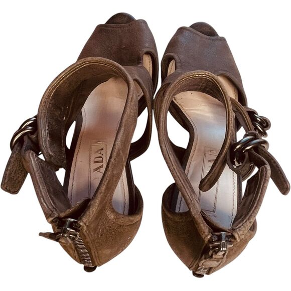 Prada Suede Platform Strappy Heel Shoes - Picture 7 of 10